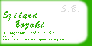 szilard bozoki business card